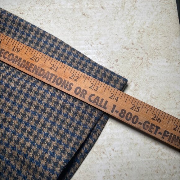 Stafford Men Houndstooth Wool Blazer Jacket Wool Size 48R USA Office Casual READ - Picture 10 of 13